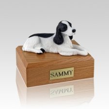 Springer Spaniel Black & White Medium Dog Urn