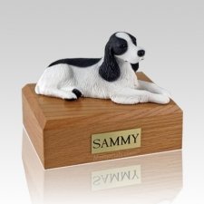 Springer Spaniel Black & White X Large Dog Urn