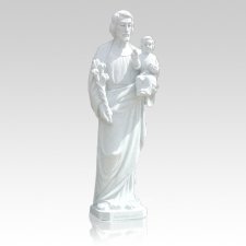 St. Joseph with Child Marble Statues