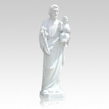 St. Joseph with Child Marble Statue VII