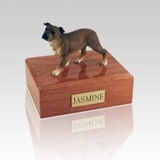Staffordshire Terrier Standing Medium Dog Urn