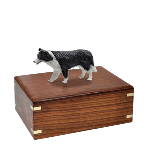 Standing Border Collie Medium Doggy Urn