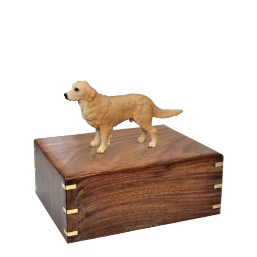 Standing Golden Retriever Small Doggy Urn