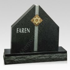 Star of David Companion Granite Headstone