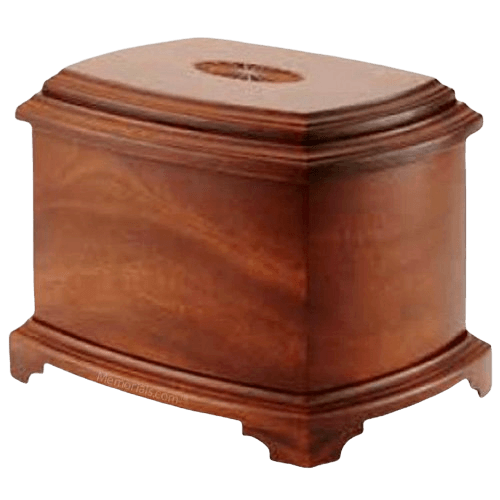 Sunburst Wood Cremation Urn