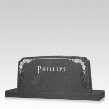 Sunflower Companion Granite Headstone