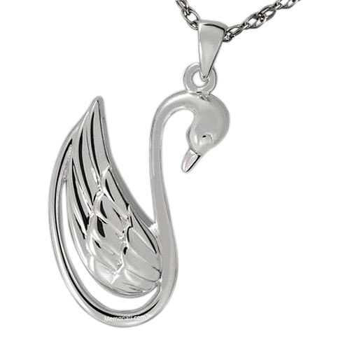 Swan Cremation Pendant III