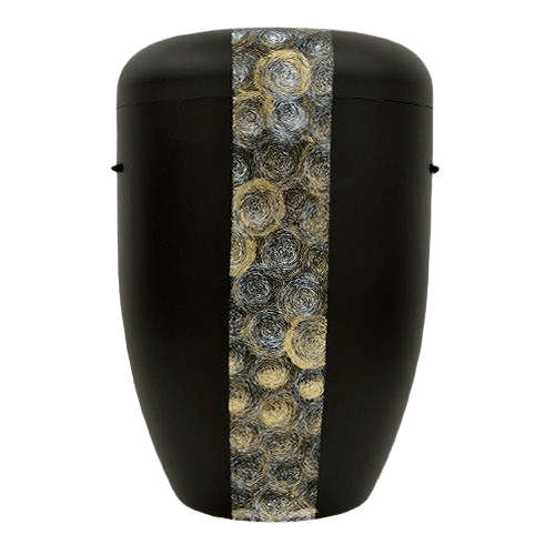 Swirls Biodegradable Urn in Black