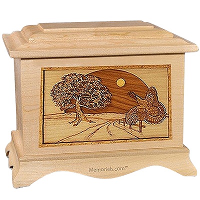 Turkey Maple Cremation Urn For Two