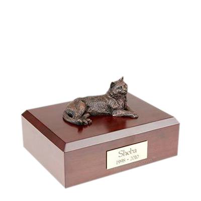 Tabby Bronze Medium Cat Cremation Urn