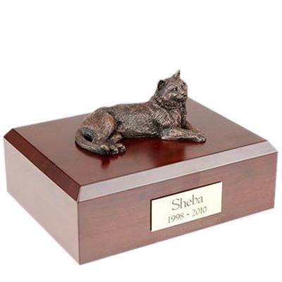 Tabby X Large Bronze Cat Cremation Urn