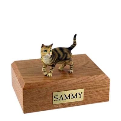 Tabby Brown Standing Large Cat Cremation Urn