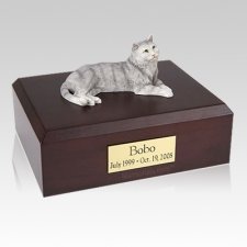 Tabby Gray Cat Cremation Urns