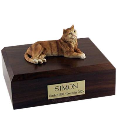 Tabby Orange X Large Cat Cremation Urn