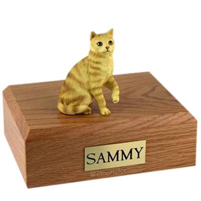 Tabby Red Sitting X Large Cat Cremation Urn
