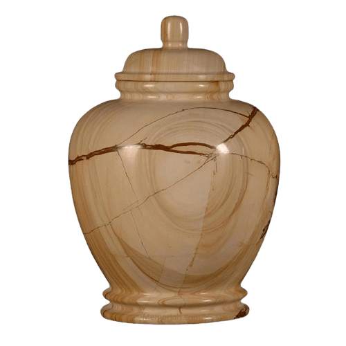 Teakwood Elegant Marble Cremation Urn