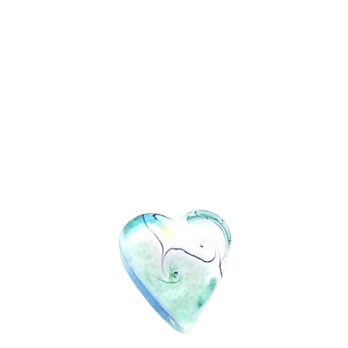 Teal Sea Glass Heart Keepsake