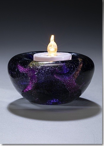 Purple Cremation Ash Candle