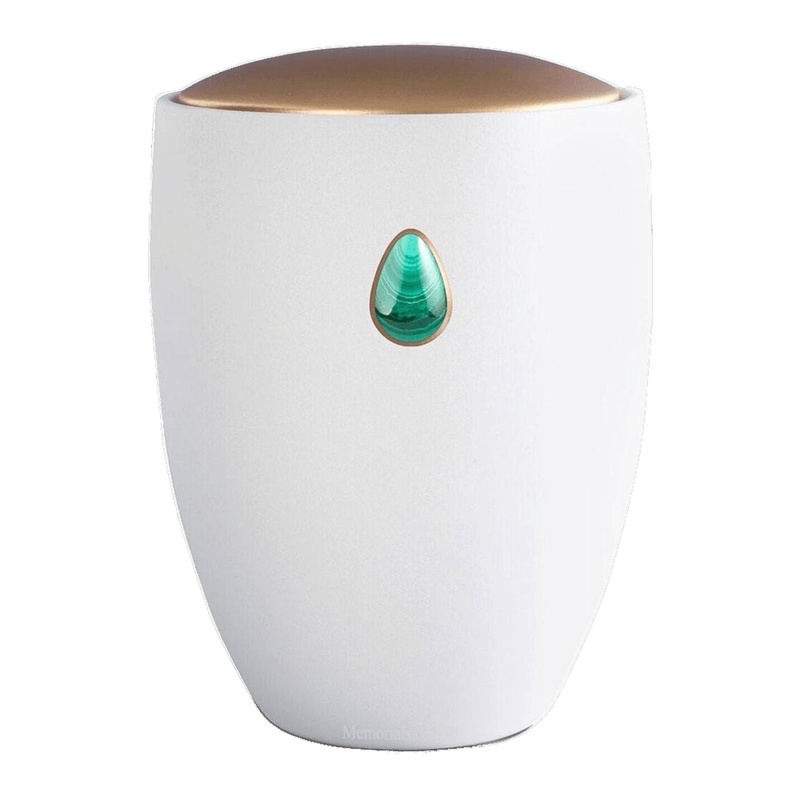 Tear Malachite Ceramic Cremation Urn