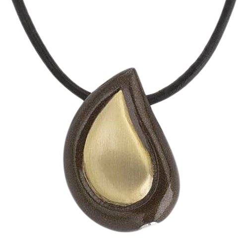 Teardrop Coffee Cremation Pendant