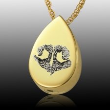 Teardrop Nose 14k Gold Print Cremation Keepsakes