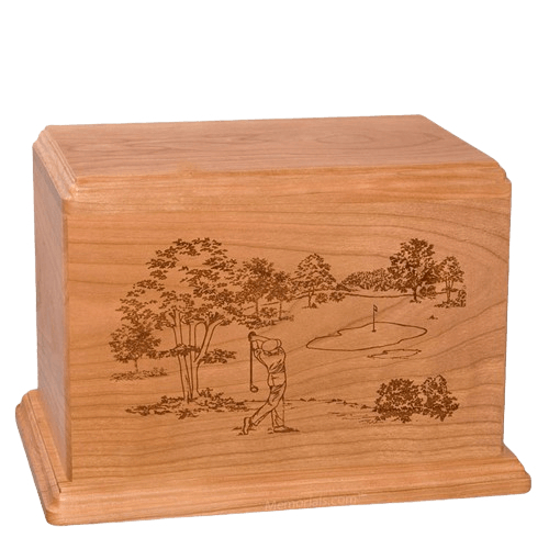 Tee Time Companion Cherry Wood Urn