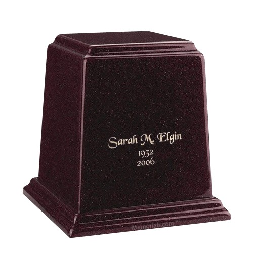 Temple Burgundy Medium Marble Urn
