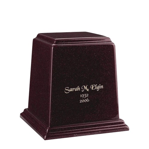 Temple Burgundy Small Marble Urn