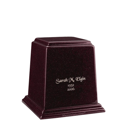 Temple Burgundy Keepsake Marble Urn