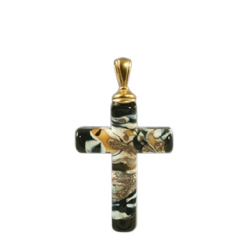 Tiger Cross Small Cremation Ash Pendant