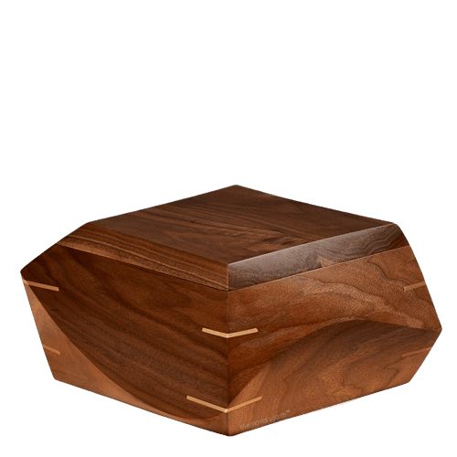 Trapezium Walnut Wood Urns