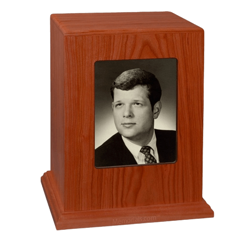 Tribute Photo Wood Cremation Urn