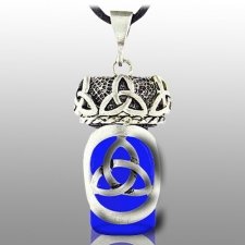 Triquetra Blue Pet Keepsake Necklace