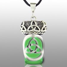 Triquetra Green Pet Keepsake Necklace