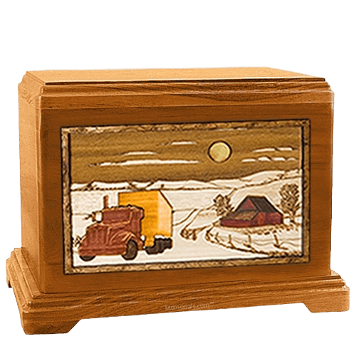 Trucker Mahogany Hampton Cremation Urn