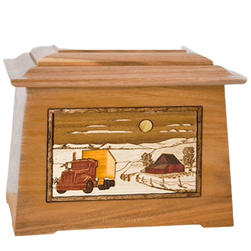 Trucker Oak Aristocrat Cremation Urn