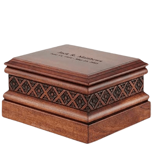 Tudor Wood Cremation Urn