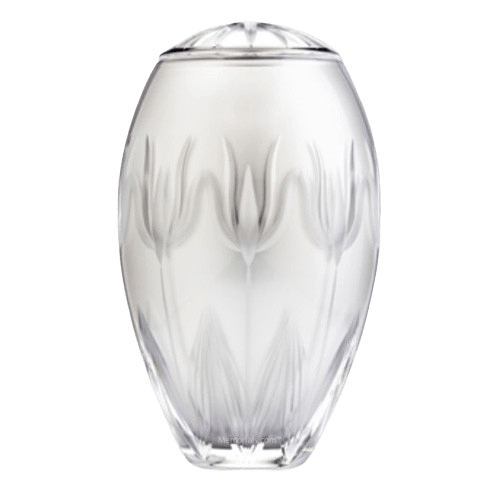 Tulip Fields Glass Cremation Urn