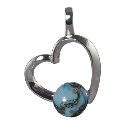 Turquoise Amore Cremation Ash Pendant