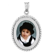 Twine Silver Photo Pendant