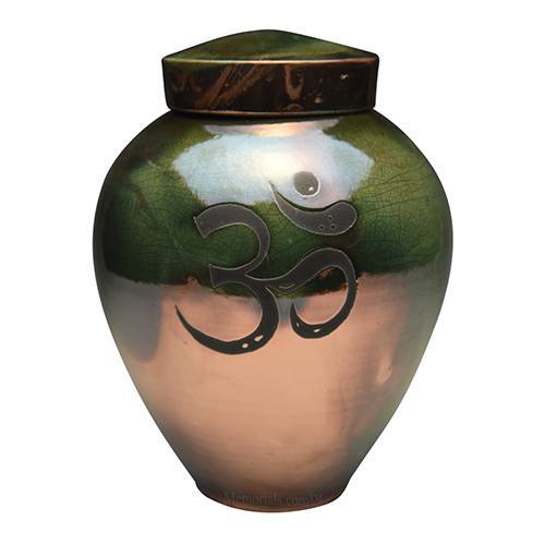 Om Raku Companion Ceramic  Urn