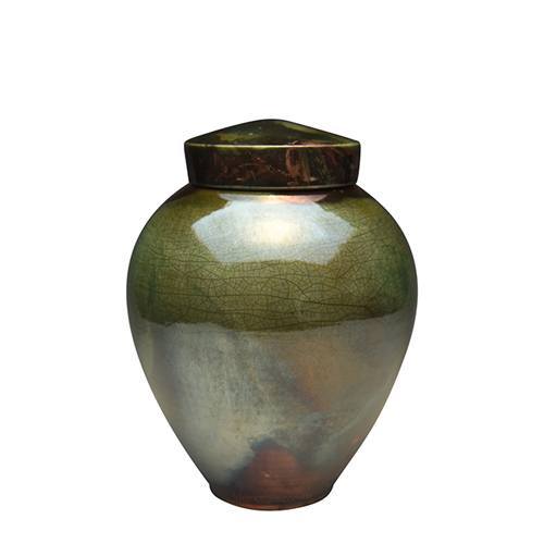 Forest Raku Keepsake Ceramic Urn