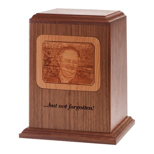 Photo Reflection Wood Cremation Urn