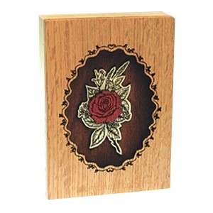 Rose Oak Keepsake Cremation Urn