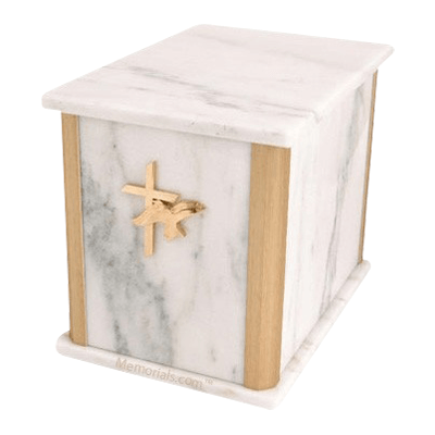 Solitude White Marble Companion Urn