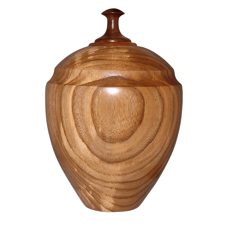 Elm Wood Cremation Urn For Two