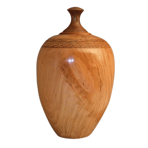 Deep Cherry Wood Cremation Urn