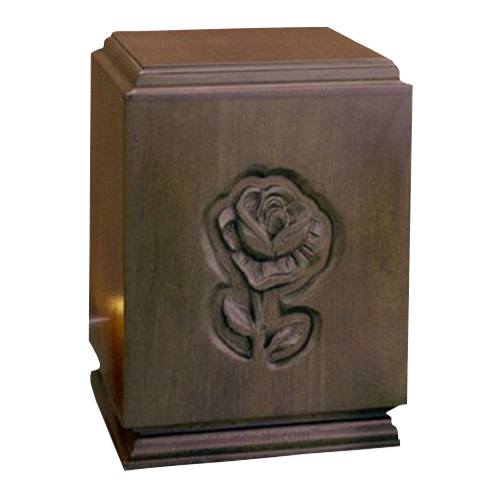 Classic Rose Wood Cremation Urn