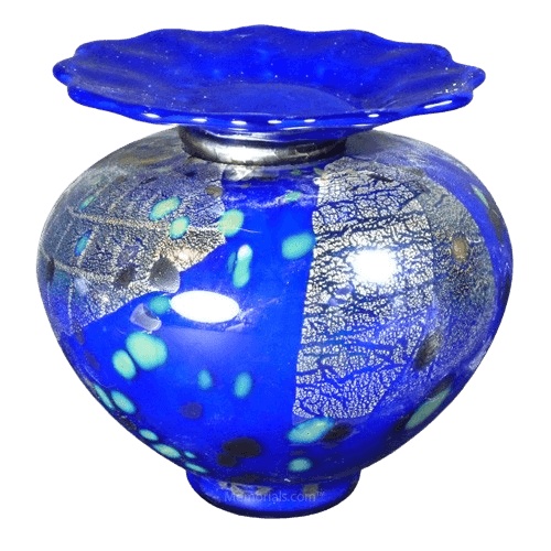 Milano Bluetonia Glass Cremation Urn