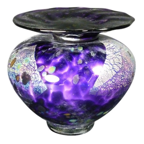 Venetia Purple Glass Pet Urn